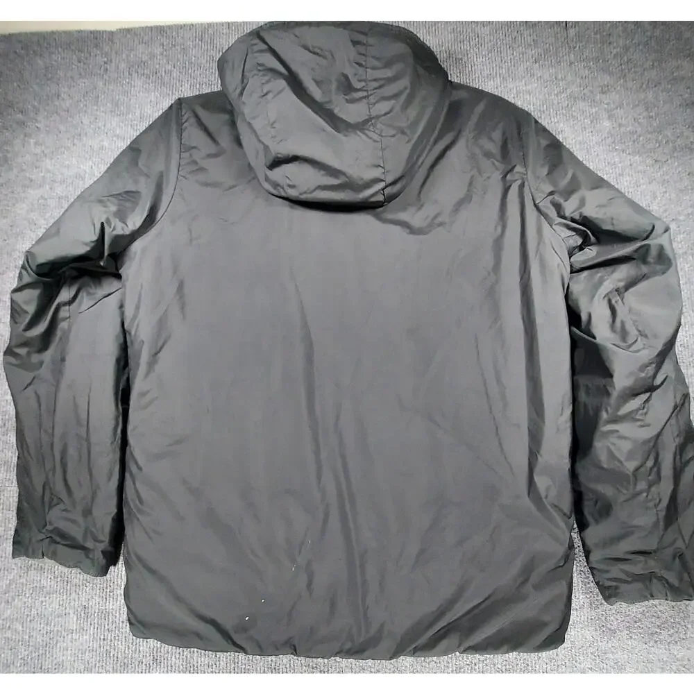 The North Face Boys Reversible Hooded Full Zip Puffer Jacket Gray/Black L 14/16